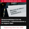 RESPONSABILIDAD CIVIL DE DIRECTIVOS / ADMINISTRADORES Y SU SEGURO D&O